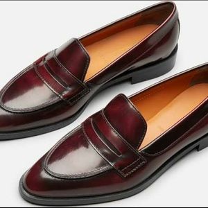 Brown/burgundy everlane penny loafer sz 8